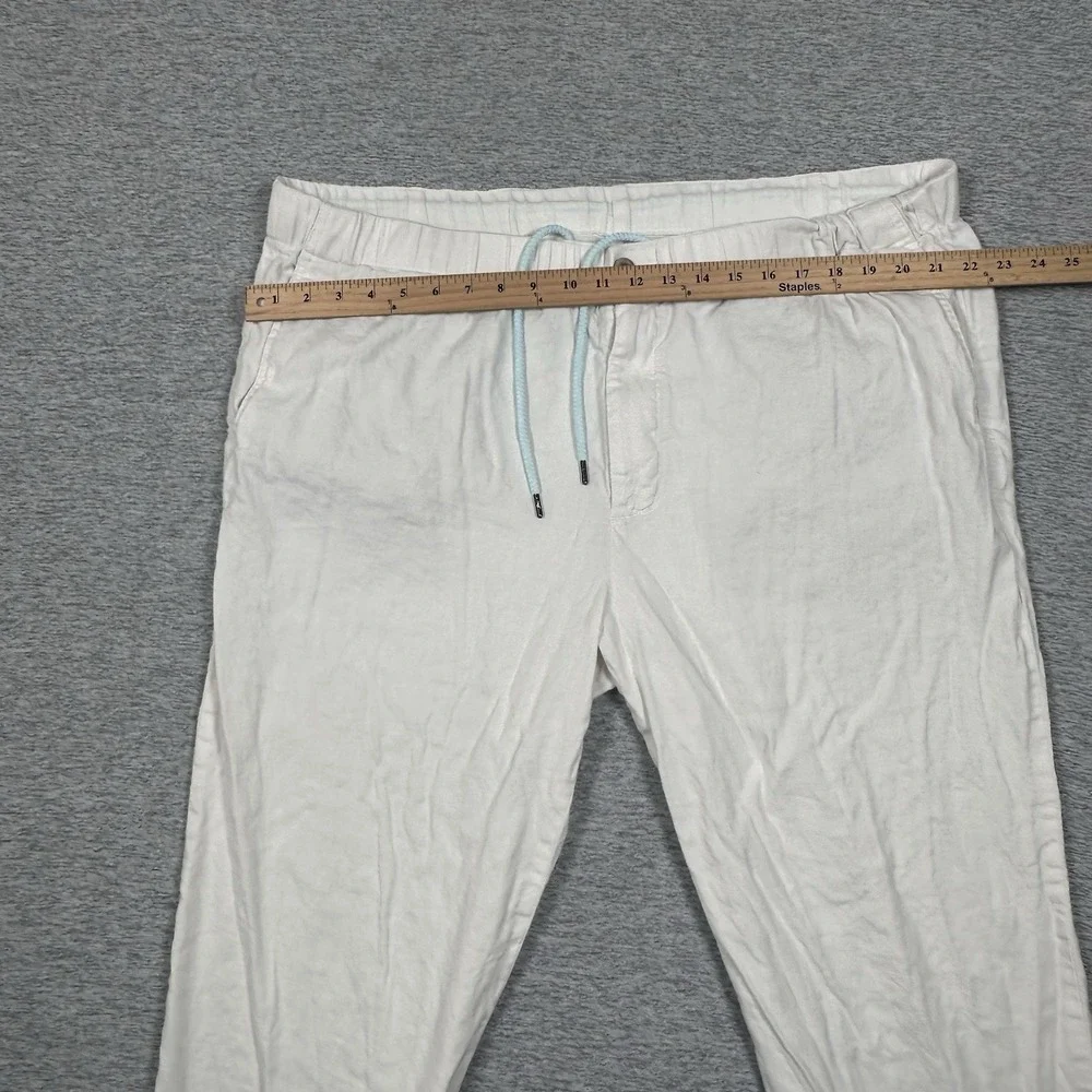 Tommy Bahama Pants Mens Size 2XLB White Beach Linen Blend Drawstring Vacation